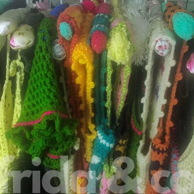 Hangers with Frida & Co. Design crocheted clothes
